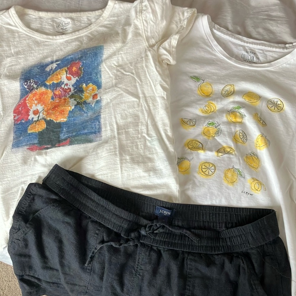 J Crew linen and cotton clothing